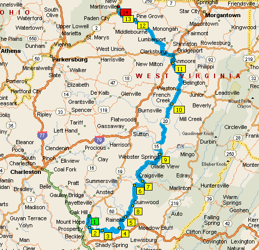 Wednesday - Route Map